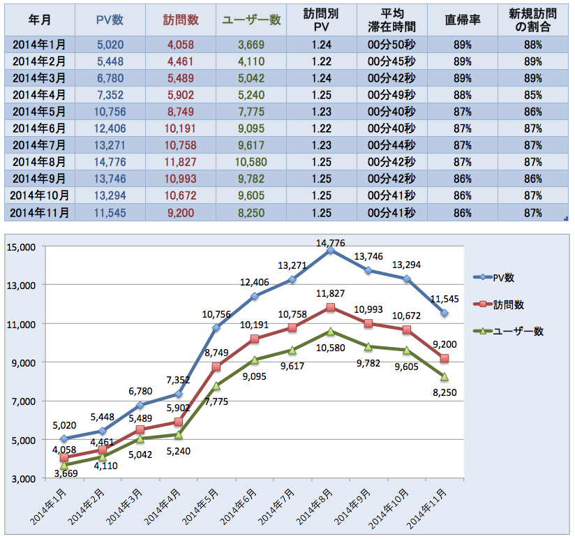 10 11ヶ月アクセス解析
